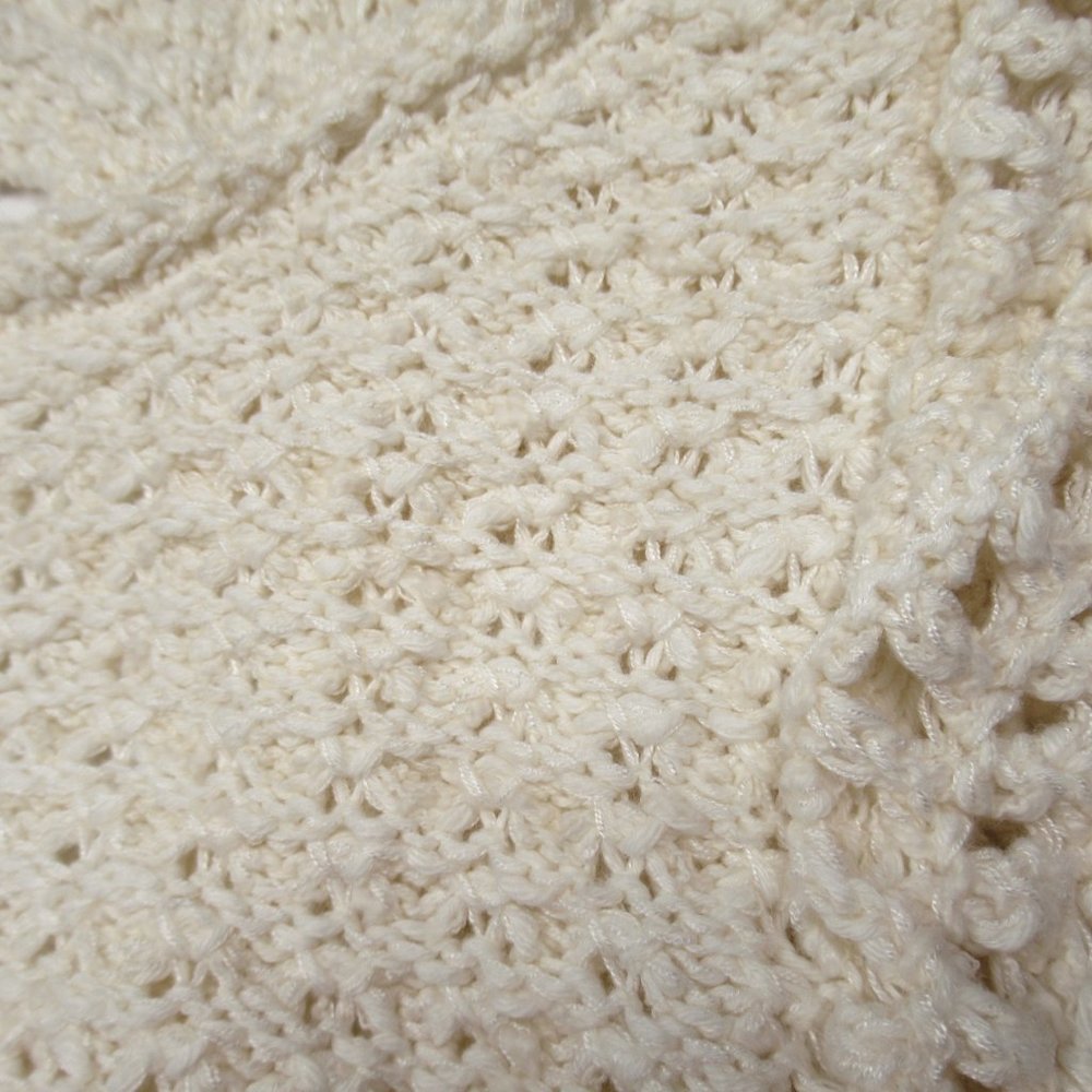 By Anthropologie Flutter-Sleeve Crochet Sweater Top - Medium - Picture 8 of 11
